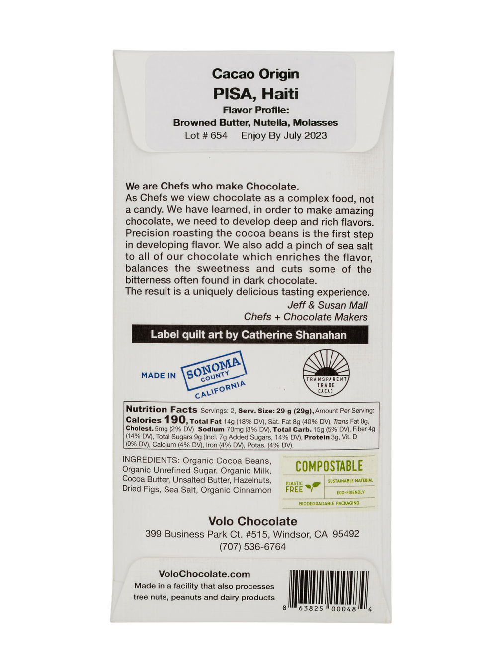 62% DARK MILK CHOCOLATE figs + hazelnuts